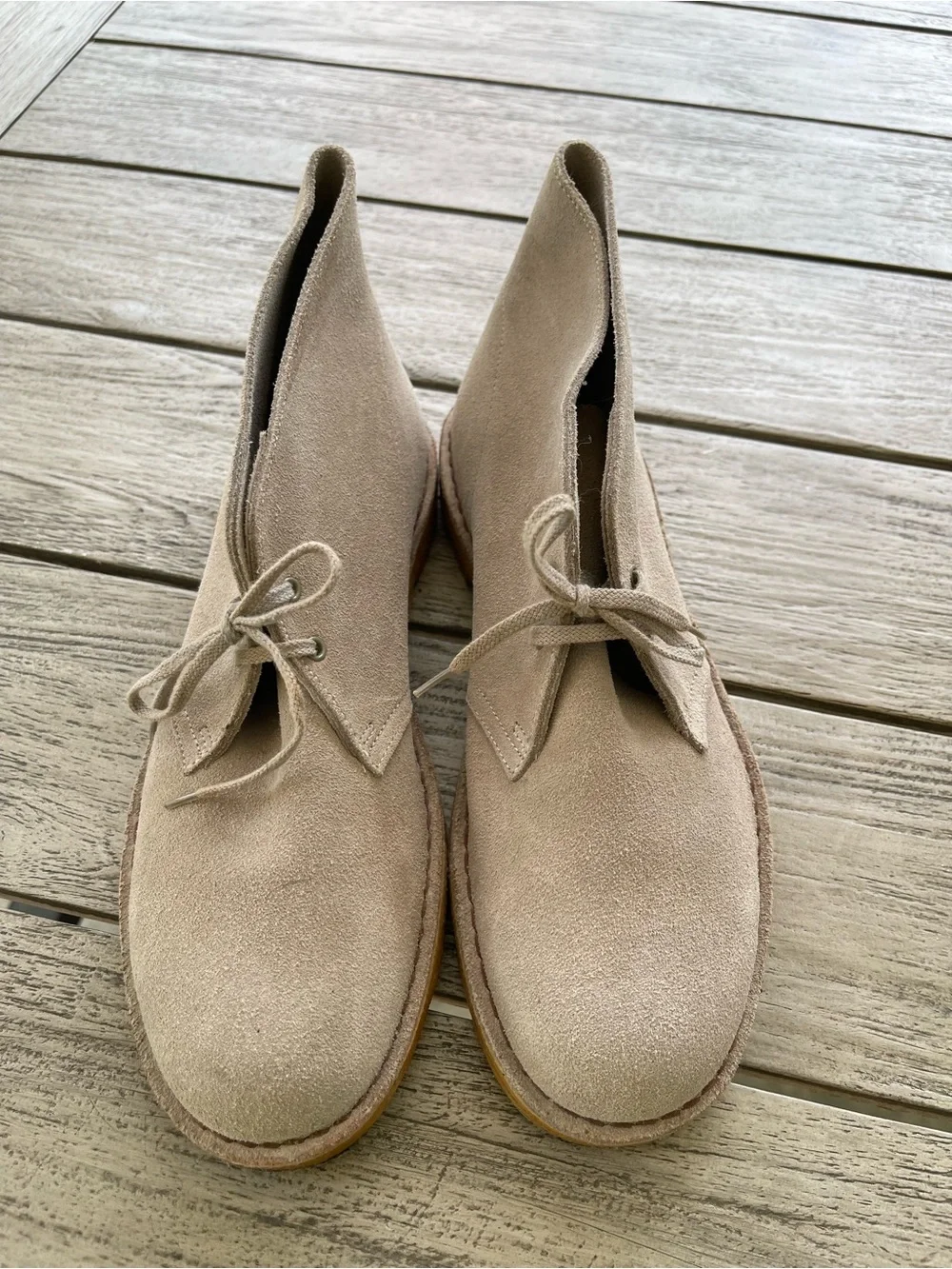Veja Lace-Up Suede Boots in Taupe